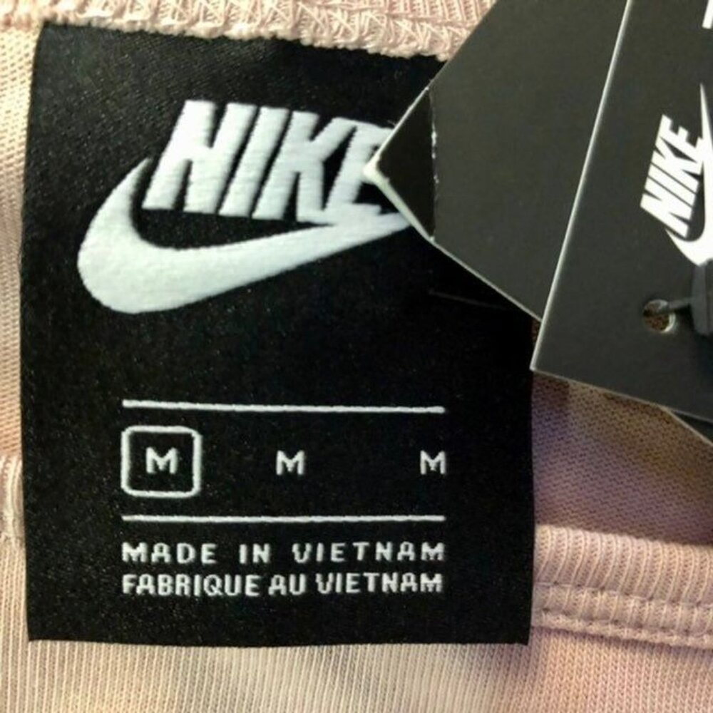 Nike Cotton Tank Dress Womens M Pink Metallic Logo Bodycon NWT Summer - Picture 9 of 13